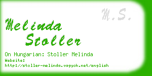 melinda stoller business card